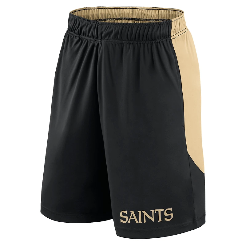 Men's Fanatics Black/Gold New Orleans Saints Launch Shorts