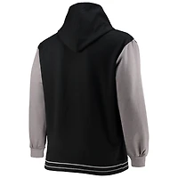 Men's Fanatics Black/Gray New Orleans Saints Big & Tall Block Party Pullover Hoodie