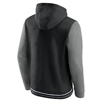 Sweat à capuche Fanatics noir/gris pour homme, motif fête de quartier des Saints la Nouvelle-Orléans