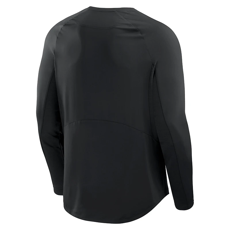 Men's Fanatics Black New Orleans Saints Big & Tall Coverage Scheme Long Sleeve T-Shirt