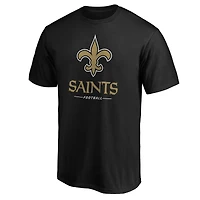 Men's Fanatics Black New Orleans Saints Big & Tall Team Logo Lockup T-Shirt