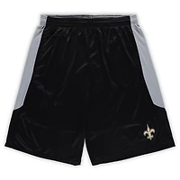 Short noir avec logo de l'équipe Fanatics New Orleans Saints Big & Tall pour hommes