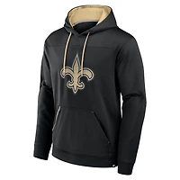 Sweat à capuche en polaire noir New Orleans Saints Defender pour homme Fanatics