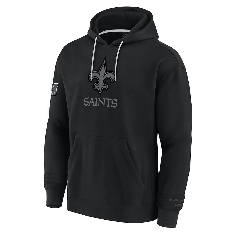 Men's Fanatics Black New Orleans Saints Elements Pace Pullover Hoodie