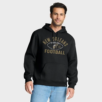 Men's Fanatics Black New Orleans Saints Fumblerooski Legacy Pullover Hoodie