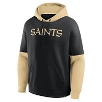 Men's Fanatics Black New Orleans Saints Helmet Pullover Hoodie