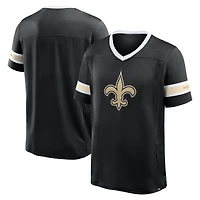 Men's Fanatics Black New Orleans Saints Hometown Premium Hashmark V-Neck T-Shirt