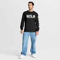 Men's Fanatics Black New Orleans Saints Hometown Sweep Legacy Long Sleeve T-Shirt