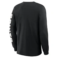 Men's Fanatics Black New Orleans Saints Hometown Sweep Legacy Long Sleeve T-Shirt