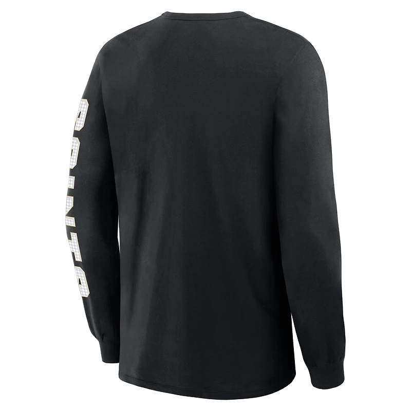 T-shirt à manches longues noir Fanatics pour homme