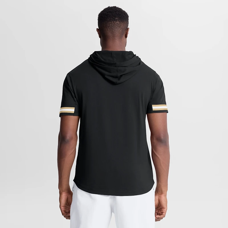 Men's Fanatics Black New Orleans Saints Optimal Play Short Sleeve Hooded T-Shirt