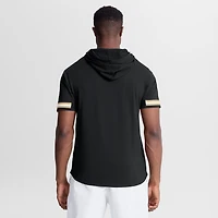 Men's Fanatics Black New Orleans Saints Optimal Play Short Sleeve Hooded T-Shirt
