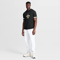 Men's Fanatics Black New Orleans Saints Optimal Play Short Sleeve Hooded T-Shirt