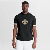 T-shirt à capuche manches courtes Fanatics noir pour homme, New Orleans Saints Optimal Play