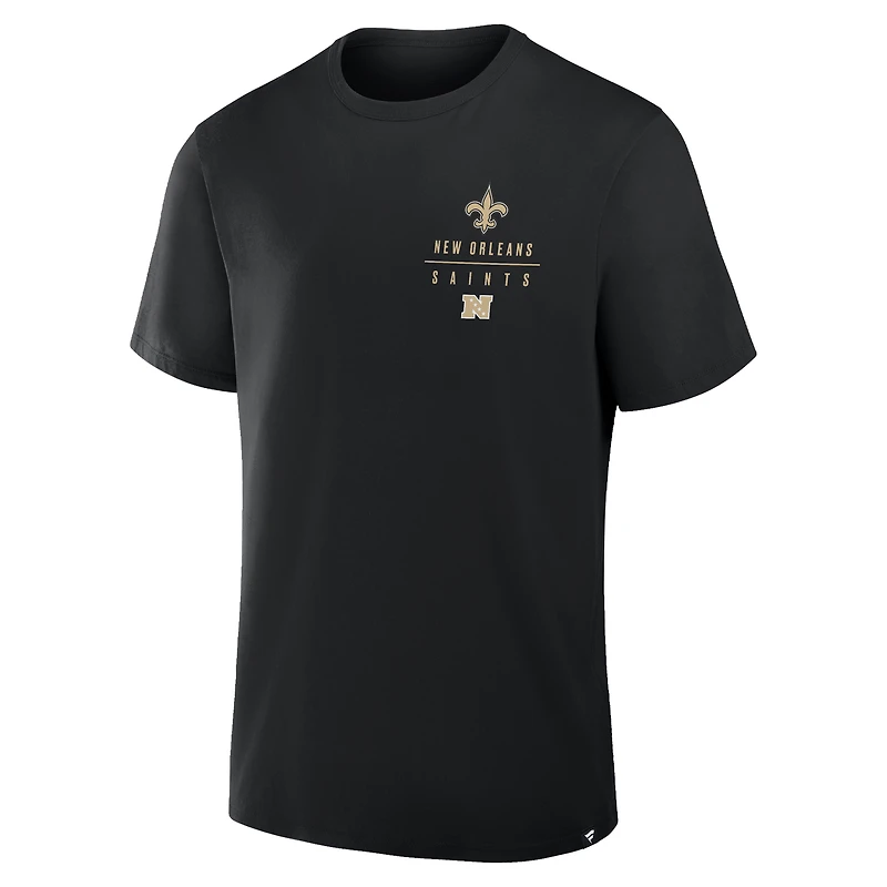 Men's Fanatics Black New Orleans Saints Passing Pocket Legacy T-Shirt