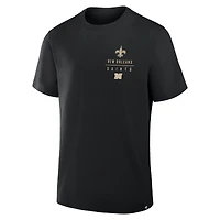 Men's Fanatics Black New Orleans Saints Passing Pocket Legacy T-Shirt