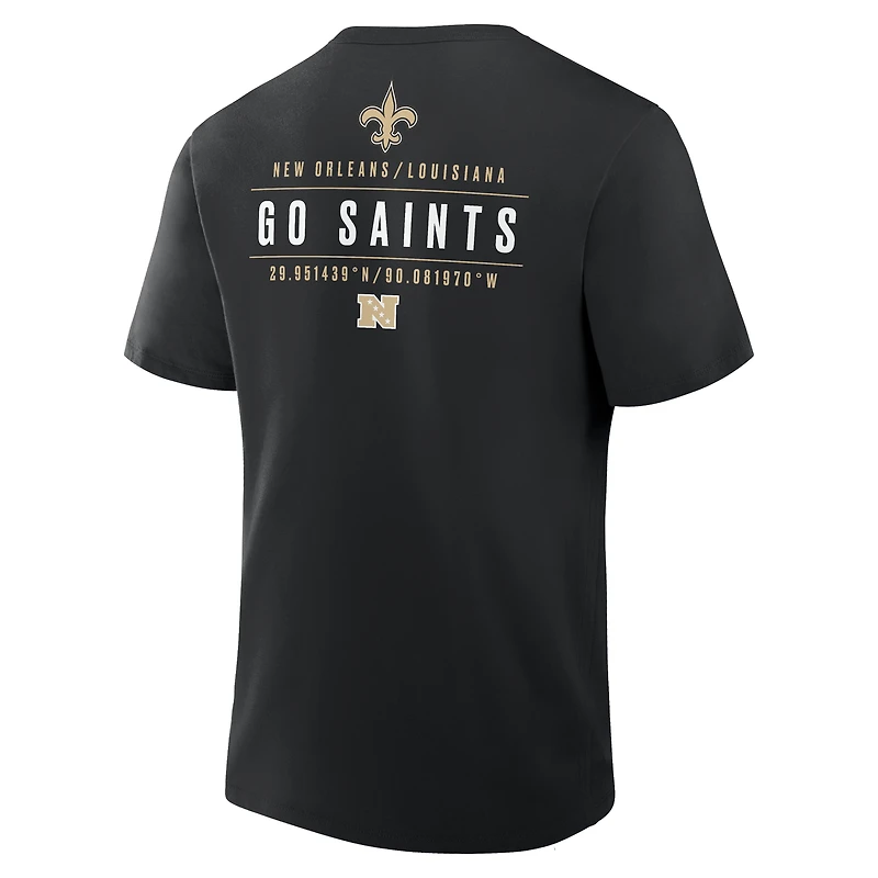 Men's Fanatics Black New Orleans Saints Passing Pocket Legacy T-Shirt