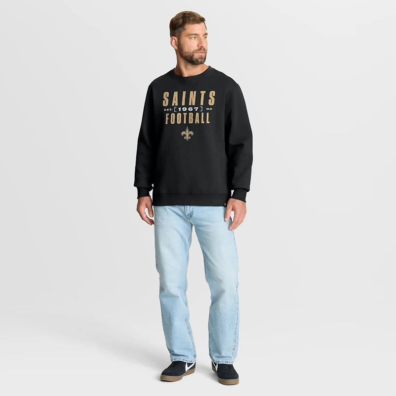 Men's Fanatics Black New Orleans Saints Powerful Throw Legacy Pullover Sweatshirt