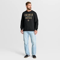 Men's Fanatics Black New Orleans Saints Powerful Throw Legacy Pullover Sweatshirt