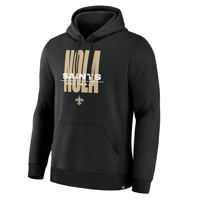 Men's Fanatics Black New Orleans Saints Right Tackle Legacy Pullover Hoodie