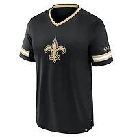 Men's Fanatics Black New Orleans Saints Stripe Stacking T-Shirt