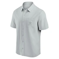 Chemise boutonnée grise Fanatics New Orleans Saints Front Office pour hommes