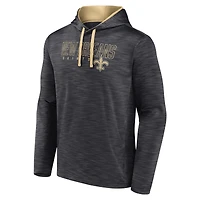 Men's Fanatics Heather Charcoal New Orleans Saints Hook and Ladder Pullover Hoodie