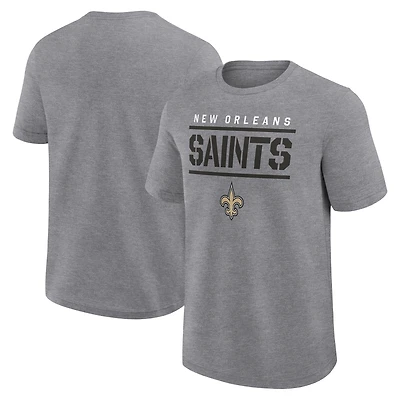 Men's Fanatics Heather Gray New Orleans Saints Big & Tall Top Notch T-Shirt