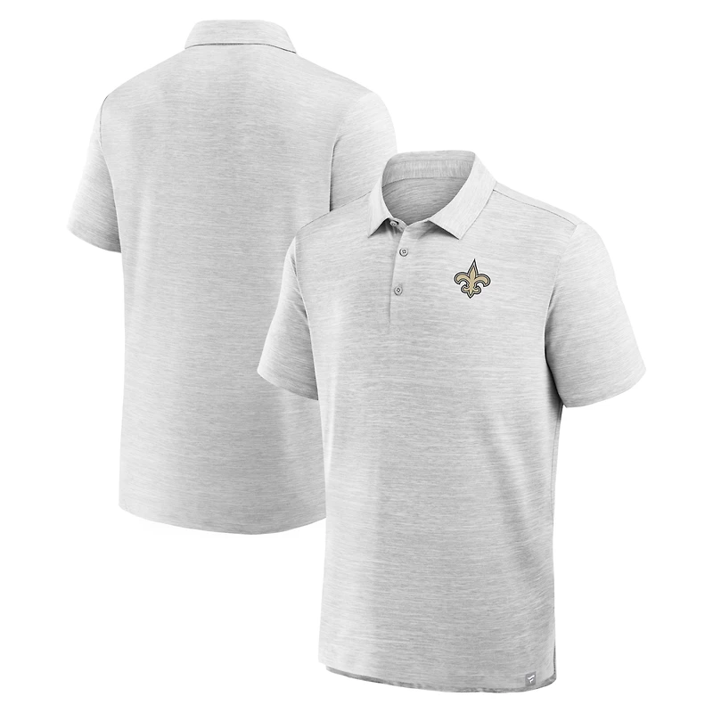 Men's Fanatics Heather Gray New Orleans Saints Clutch Polo