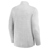 Pull à col zippé New Orleans Saints gris chiné pour homme de Fanatics