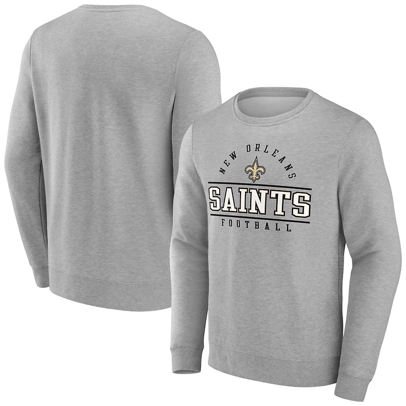 Men's Fanatics Heather Gray New Orleans Saints Extreme Tackle Sweatshirt