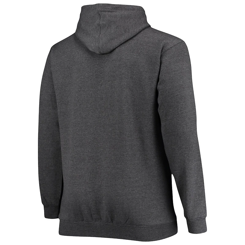 Men's Fanatics Heathered Charcoal New Orleans Saints Big & Tall Practice Pullover Hoodie