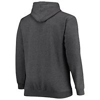 Men's Fanatics Heathered Charcoal New Orleans Saints Big & Tall Practice Pullover Hoodie
