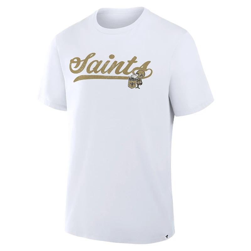 Men's Fanatics White New Orleans Saints Fluid Motion Legacy T-Shirt