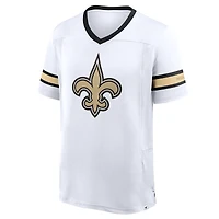 T-shirt col V blanc Fanatics New Orleans Saints Redzone Hashmark pour homme