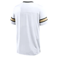 Men's Fanatics White New Orleans Saints Redzone Hashmark V-Neck T-Shirt