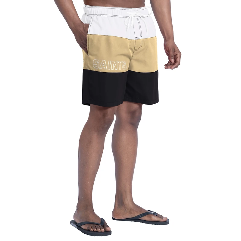 Short de bain G-III Sports by Carl Banks pour homme, noir/or