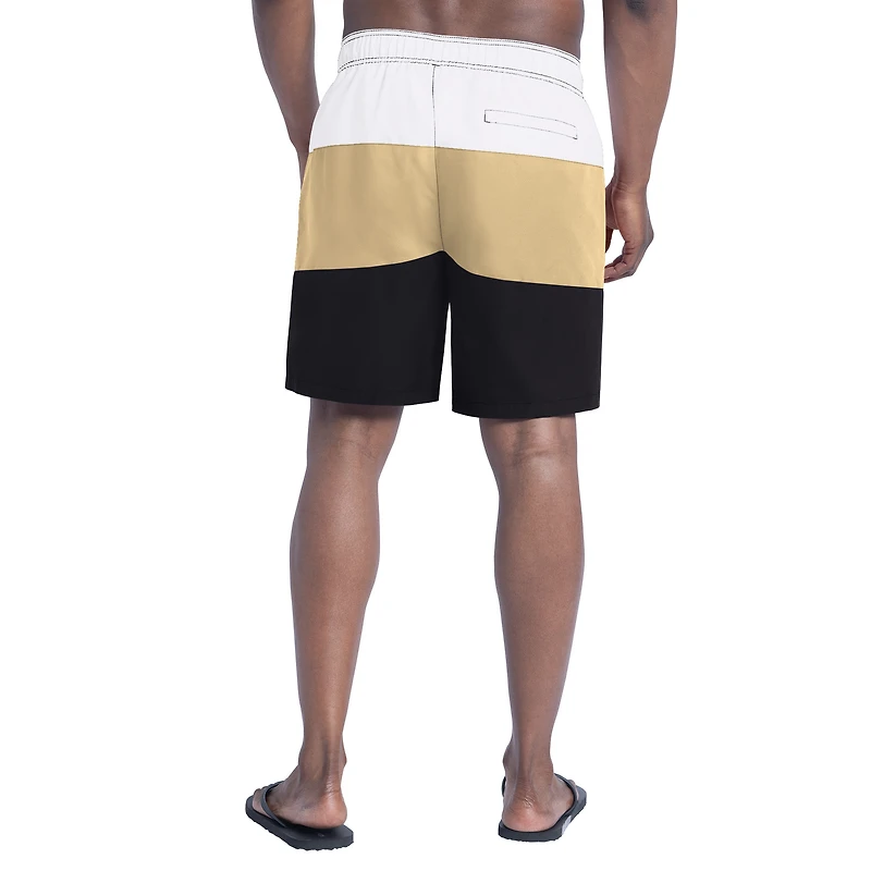 Men's G-III Sports by Carl Banks  Black/Gold New Orleans Saints Sunrise Volley Swim Shorts