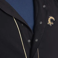 Haut boutonné magnétique adaptatif noir G-III Sports by Carl Banks pour homme, équipe à domicile des Saints de la Nouvelle-Orléans