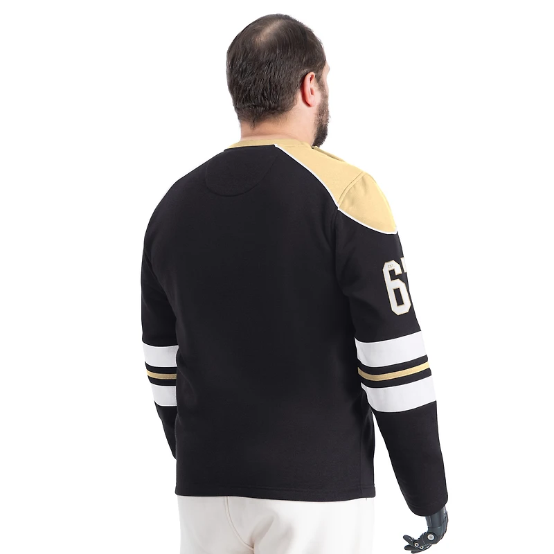 Men's G-III Sports by Carl Banks Black New Orleans Saints Adaptive Lord Stanley Crewneck Sweatshirt