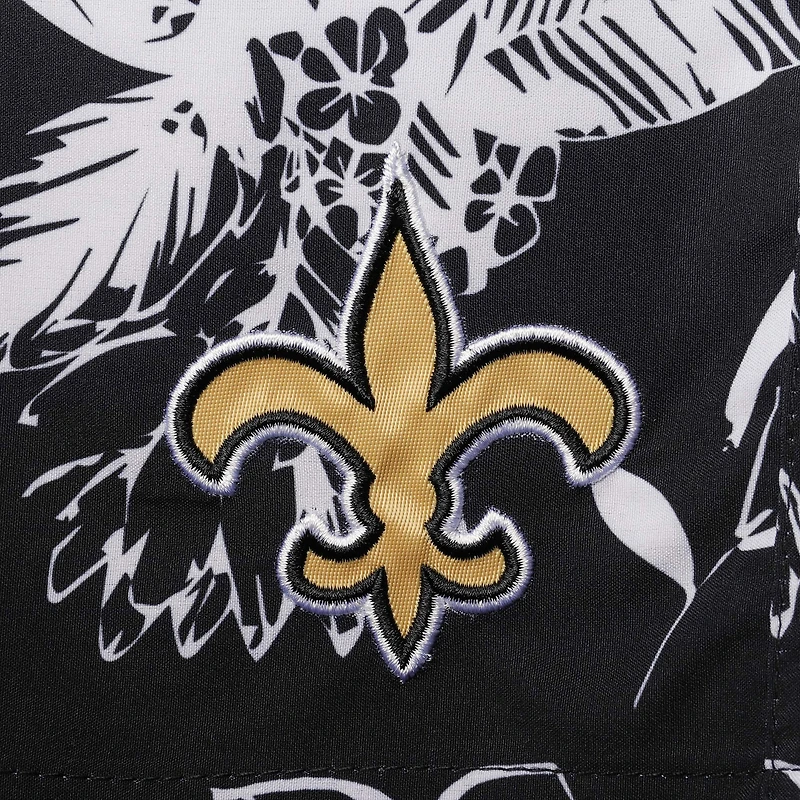 Short de bain New Orleans Saints Island Volley pour homme G-III Sports by Carl Banks noir