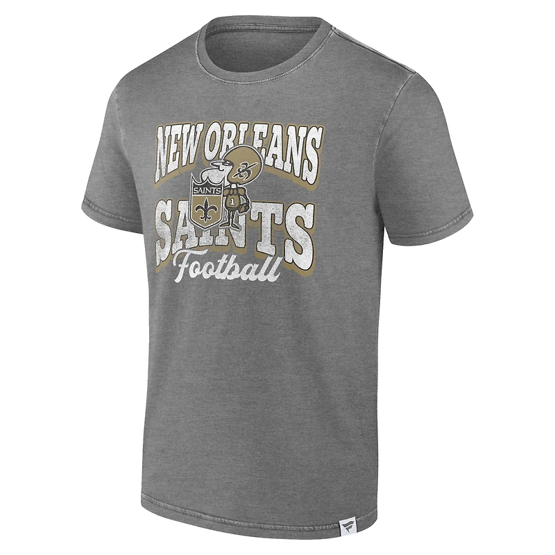 Men's Heather Charcoal New Orleans Saints Force Out T-Shirt