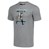 Men's Homage Chris Olave Heathered Gray New Orleans Saints NFL Blitz Player Tri-Blend T-Shirt