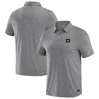 Polo noir J. Palmer pour homme avec quatre points New Orleans Saints