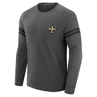 Men's J. Palmer Dark Heather Gray New Orleans Saints Players Lounge Raglan Tri-Blend Sweatshirt