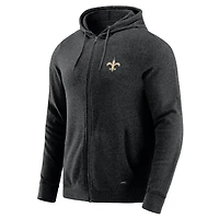 Men's J. Palmer Dark Heather Gray New Orleans Saints Players Lounge Tri-Blend Full-Zip Hoodie