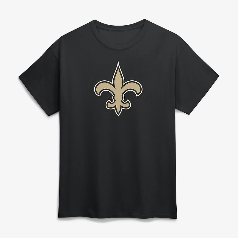 Men's Logo Athletic Black New Orleans Saints Primary T-Shirt