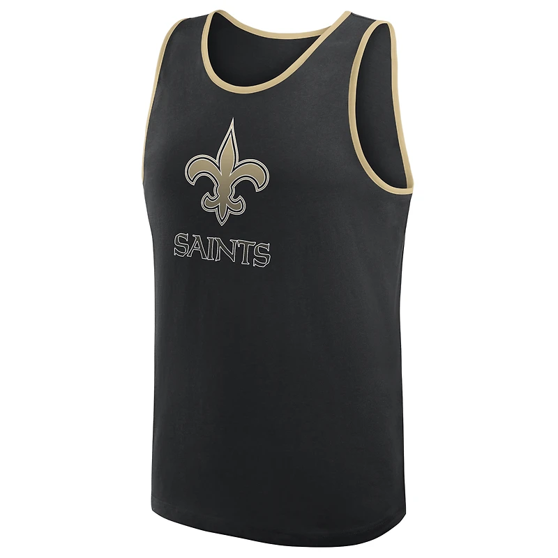 Men's Logo Athletic Black New Orleans Saints Unmatched Success Tank Top