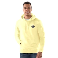 Men's Margaritaville  Gold New Orleans Saints Time Flies Garment Dyed Pullover Hoodie