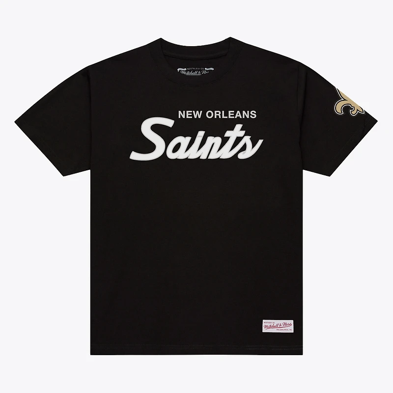Men's Mitchell & Ness Black New Orleans Saints Head Coach Classic T-Shirt